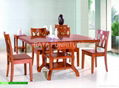 2011 wooden solid dining table and chair 3