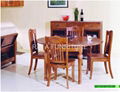 2011 wooden solid dining table and chair 5