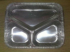 three composition aluminum foil container