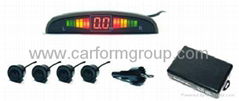 Built in 3 stage LED parking sensor, 4 black sensor