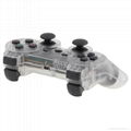 Bluetooth Transparent Wireless Dual Shock Joystick for PS3