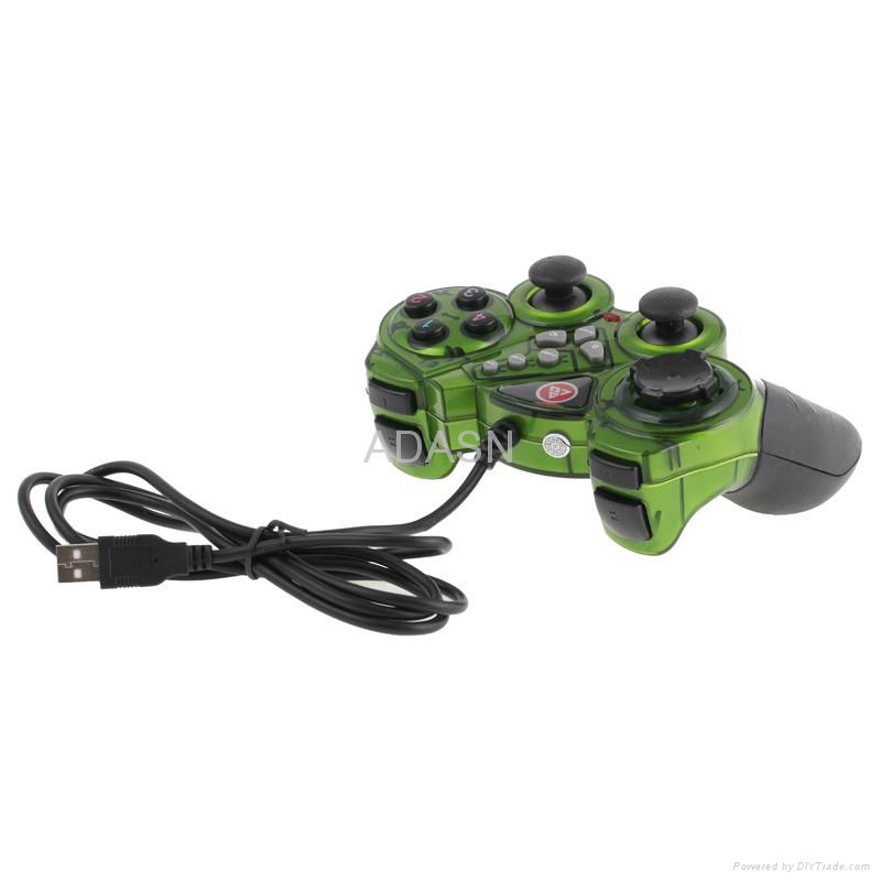 USB Double Shock Game Controller for PC (Various Colors)