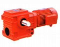 helical-worm geared motors