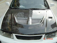 carbon fiber hood for mitsubishi