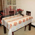 tablecloth with red flower