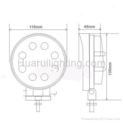 Popular 24W LED work light with alunimum alloy housing 4