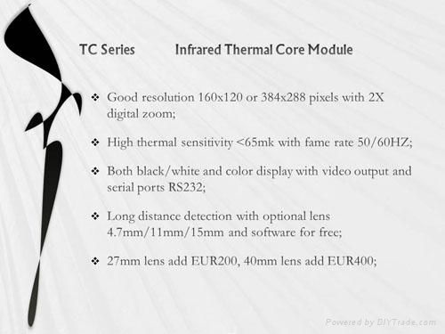 TC384 high definition infrared thermal imaging camera core module similar as FLI 3