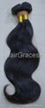 100% human hair Brazilian Body Weft Weave Weaving Wave Wavy 16inch Black 1# 1