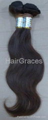 100% human hair Brazilian Virgin Body Weft Weave Weaving Wave Wavy Natural Color