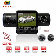 Carcam 5.0 Mega 1080p - 720p Car DVR X6000 with Dual Lens