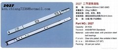 hot sale high quality 27mm 2-fold #2027 ball bearing drawer slide