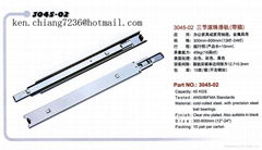 3-fold full extension telescopic ball bearing drawer slide with bayonet(hook)