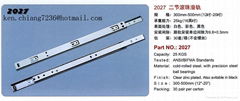 27mm 2-fold #2027 telescopic ball bearing drawer rail