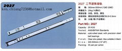 hot sale high quality 27mm 2-fold #2027 telescopic ball bearing sliding rail