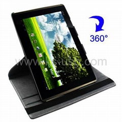 360 Degree Rotatable Leather Case with Holder for ASUS Eee Pad 