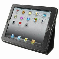 High Quality Leather Case with Holder for iPad 2