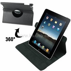 360 Degree Rotatable Leather Case with Holder for iPad 3 / The New iPad 