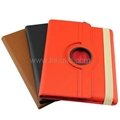 360 Degree Rotatable Leather Case with Holder for iPad 3 / The New iPad  5