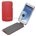 High Quality Carbon Fiber Leather Case for Samsung Galaxy SIII i9300 1