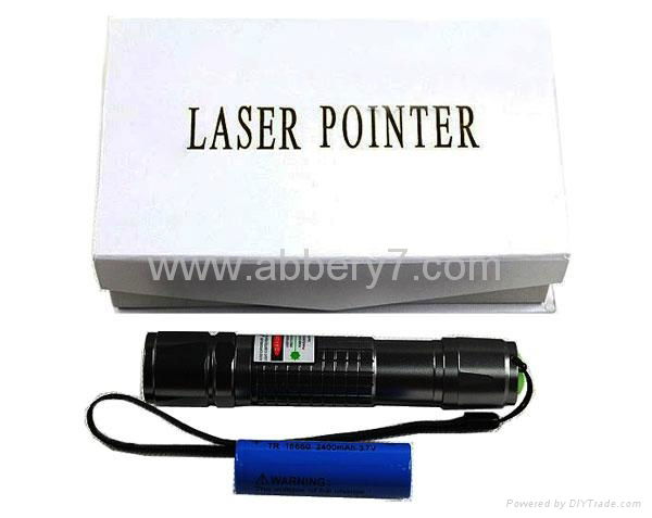 Powerful 200mW Focusable Green Laser Pointer Flashlight Burning Laser Torch 5