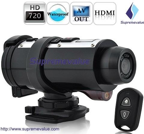 720P HD helmet camera with remote control can be used for Car Camera