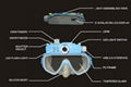 Waterproof Diving Mask Video Camera built in 4GB Memory 2