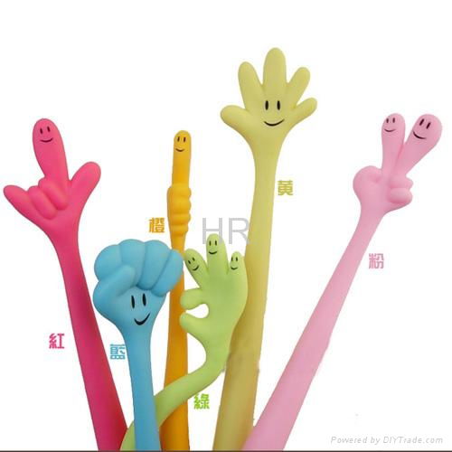 2011 Newest lovely silicone ball  pen 3