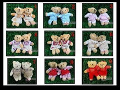 2011 New Plush Bear Key Chain Christmas Decoration 12mm(4"-5")