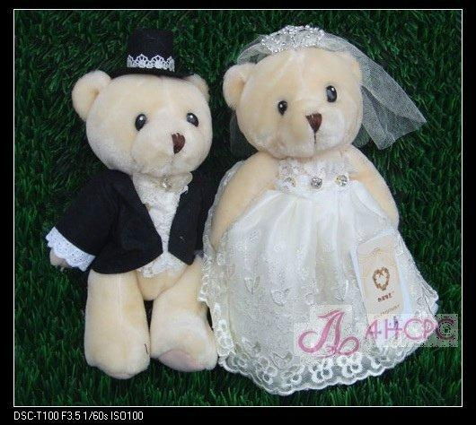 Plush Teddy Bear Bride Bear & Bridegroom 25mm 2