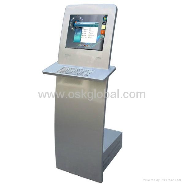 Super slim information kiosk perfectly suited to trade-shows 