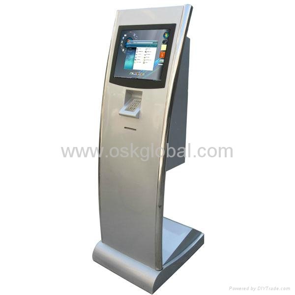 Self-service touch screen kiosk with keypad and ticket printer(OSK1006)