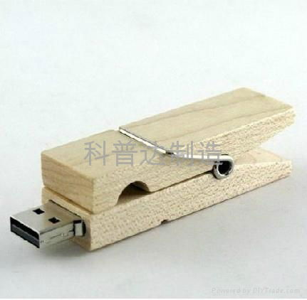Wood clip usb  2