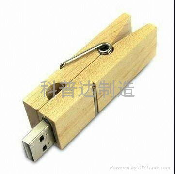 Wood clip usb  4