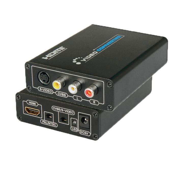 HDMI to Composite/S-video Converter with AV Cable and 5V/1A Power Supply