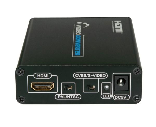 HDMI to Composite/S-video Converter with AV Cable and 5V/1A Power Supply 2