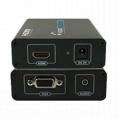 HDMI to VGA and 3.5mm Audio Converter with 5V/1A Power Supply