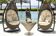 PE rattan outdoor furniture swing PR-001