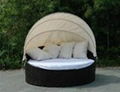 PE rattan daybed lounger