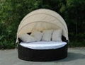 PE rattan daybed lounger 1