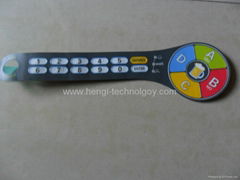 Membrane switch with blind dots