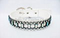 Crystal pu pet collar     3