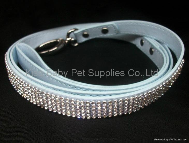 Fashion leather pet collars and leads 1
