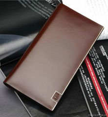 fashion men long leather wallet