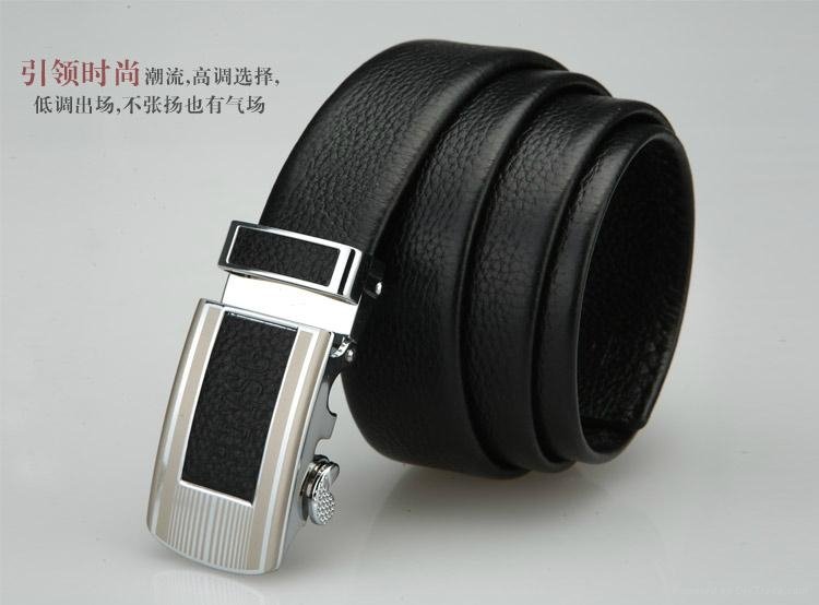 man automatic buckle leather belt