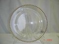 Gold Beaded Charger Plates 13" 1