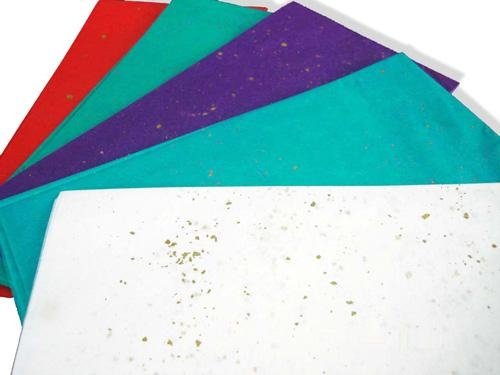 Colour Tissue Paper(with golden spot ornament) 