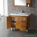 High quality OAK solid wood Bathroom Vanity 3