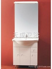 High gloss white lacquer painting MDF bathroom cabinet