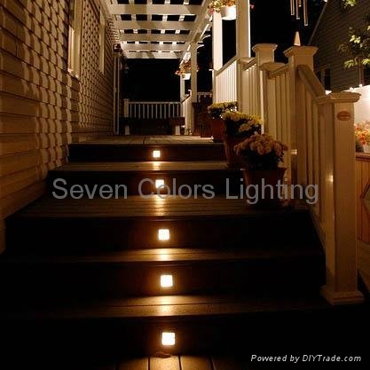 Outdoor Recessed Square LED Stair Light Kit (SC-B102B) 5