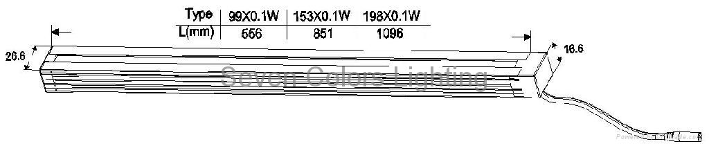 60CM Aluminum LED Strip Lighting Bar Finishing With Froster Acrylic (SC-D101A) 4